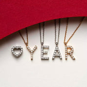 White Heart Pırlanta Taşlı Beyaz Altın Piercing