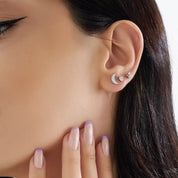 White Cherie Pırlanta Taşlı Mini Tek Küpe