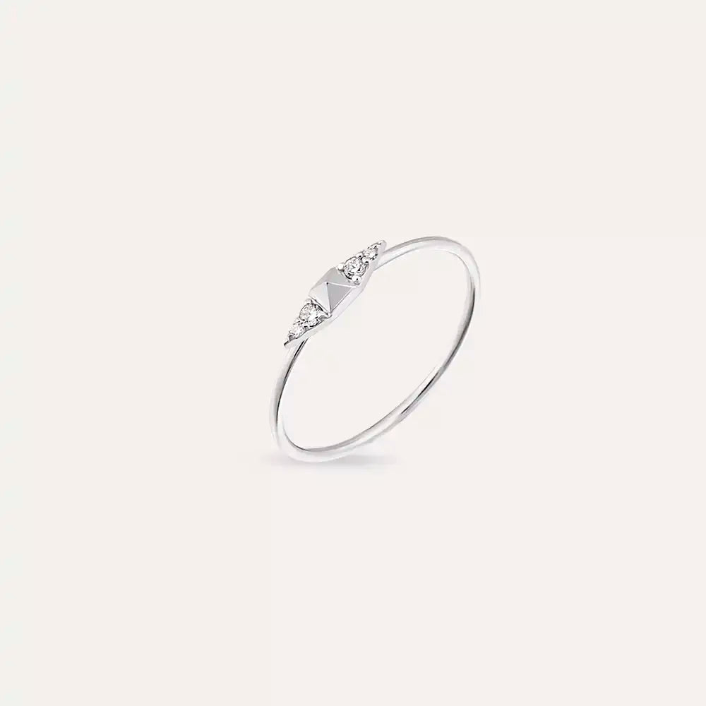 White Peak 0.04 CT Pırlanta Taşlı Yüzük