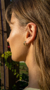 Flat Hoop Earrings 1 Cm Diameter