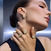 Yeşil Taşlı Altıgen Yüzük