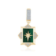 Yeşil Taşlı Kuzey Yıldızı Charm