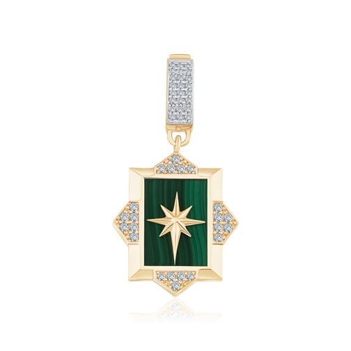 Yeşil Taşlı Kuzey Yıldızı Charm