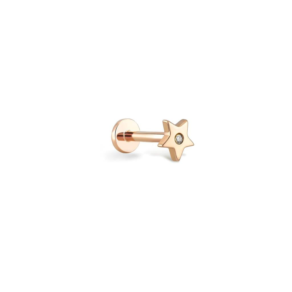 Yıldız Tek Pırlanta Piercing