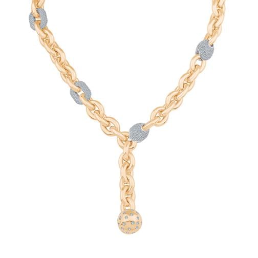 Yuvarlak Taş Uçlu Altın Kolye