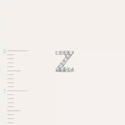 Z Harf Pırlanta Taşlı Beyaz Altın Tek Küpe