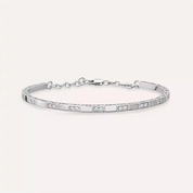 Zeya Pırlanta Taşlı Beyaz Altın Bilezik