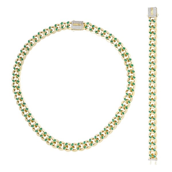 Zümrüt Taşlı Gurmet Set