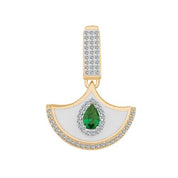 Zümrüt Taşlı Sallantılı 9Mm Bileklik Charm
