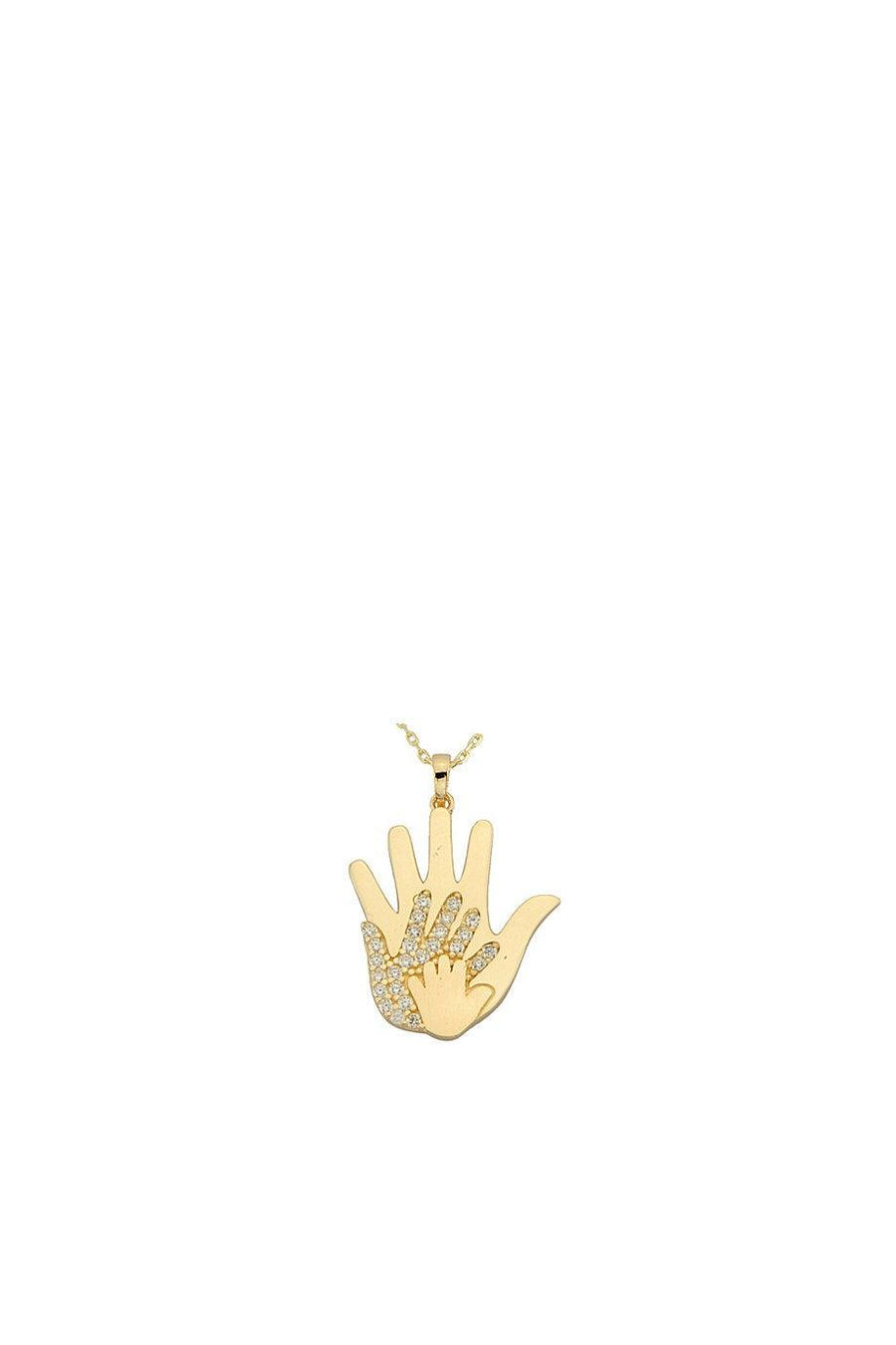 Golden Family Hand Track Necklace