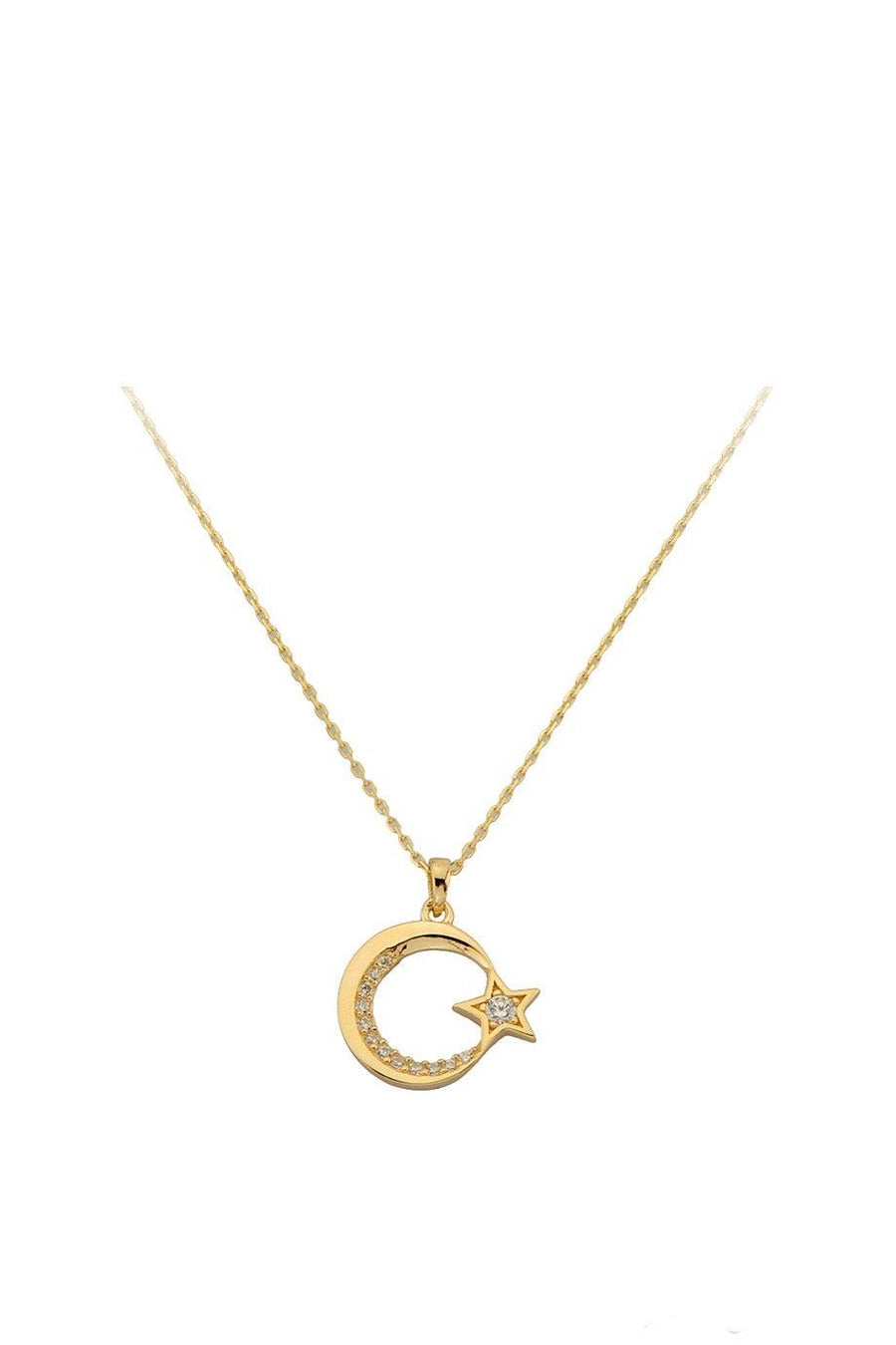 Golden Moon Star Necklace