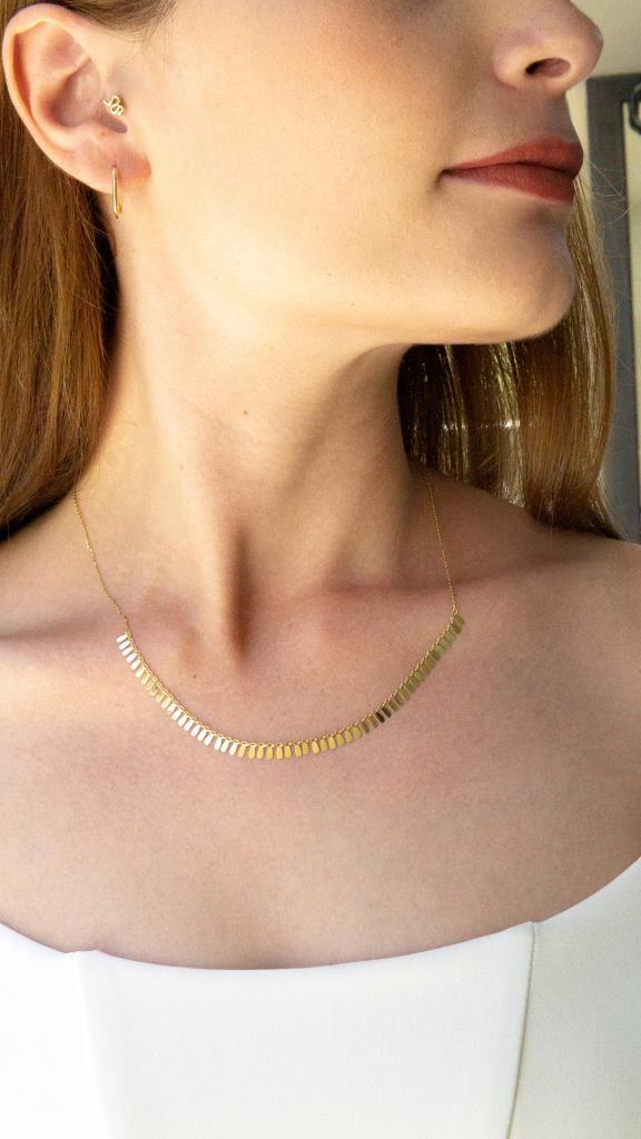 Gold Almond Necklace