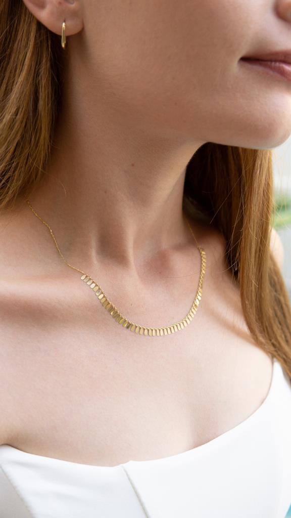 Gold Almond Necklace