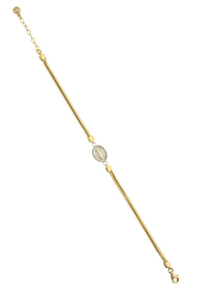 Gold Baguette Stone Bracelet