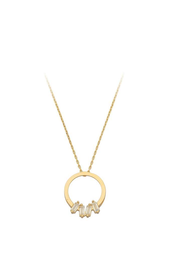 Golden Baguette Ring Necklace