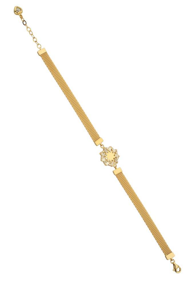 Golden Baguette Stone Star Bracelet
