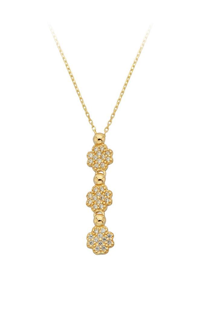 Gold Flower Design Necklace