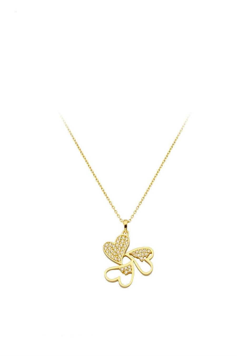 Gold Multiple Heart Necklace