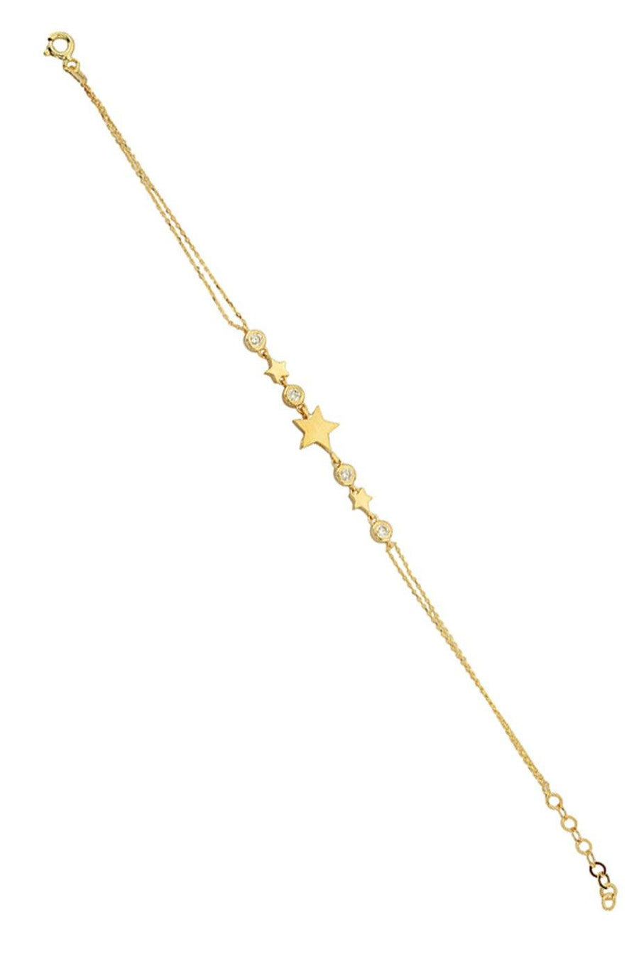 Gold Multi Star Bracelet