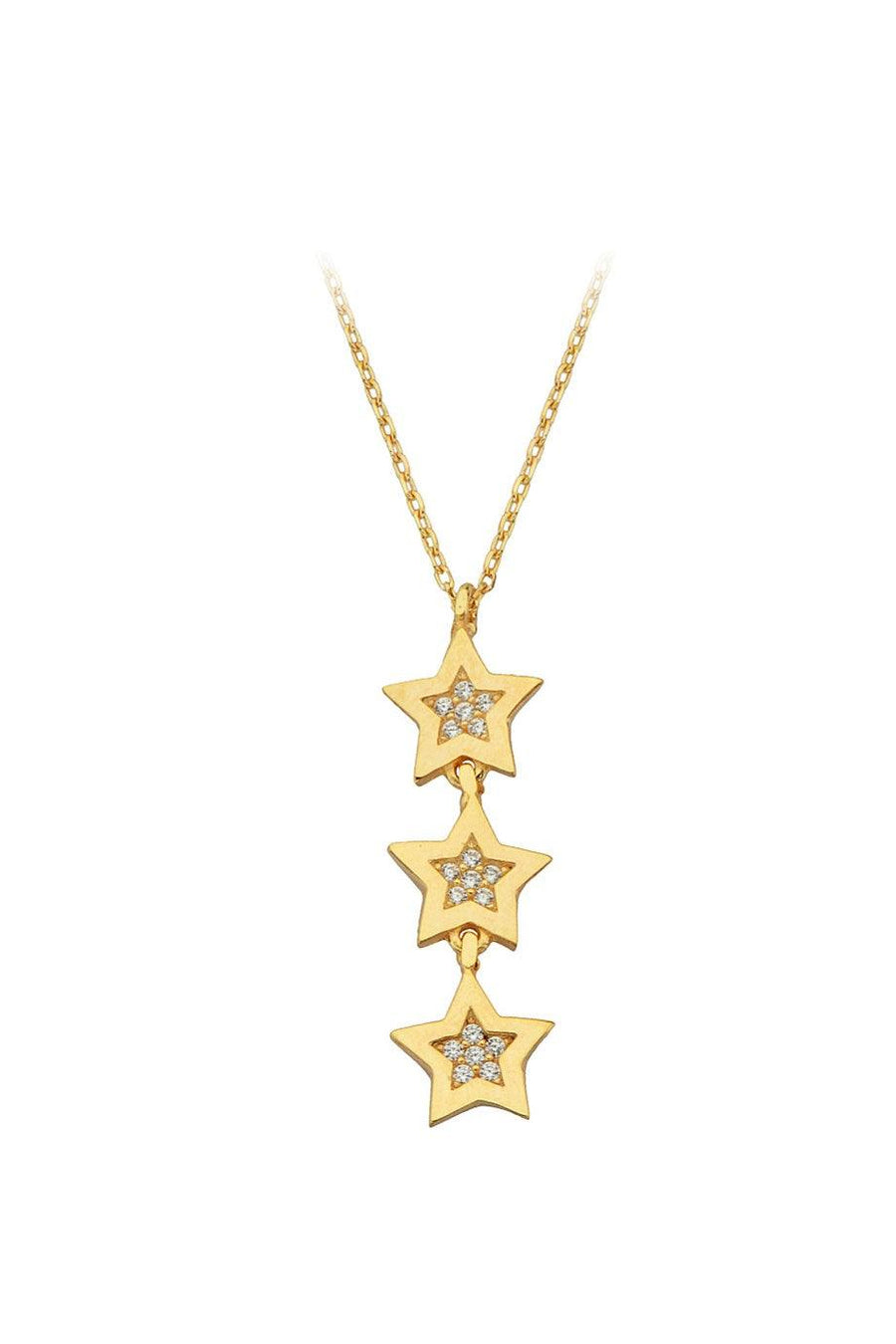 Gold Multi Star Necklace
