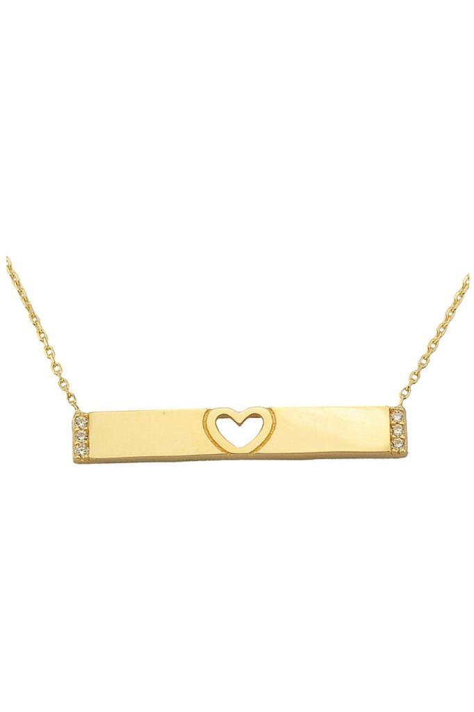Golden Bick Heart Necklace