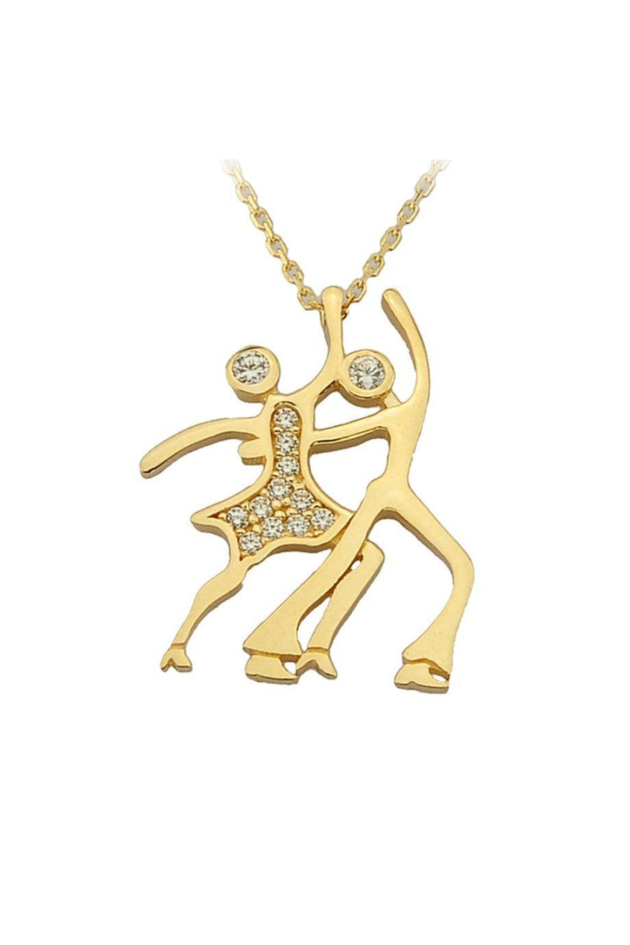 Gold Dancing Double Necklace