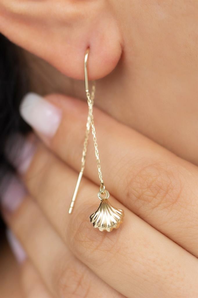 Golden Sea Shell Earrings