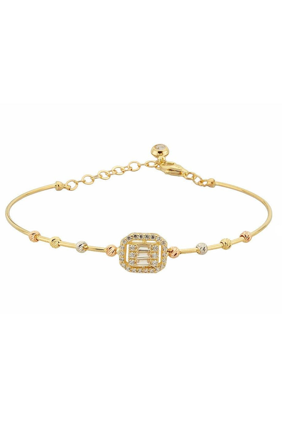 Golden Dorika Bulk Baguette Stone Bracelet