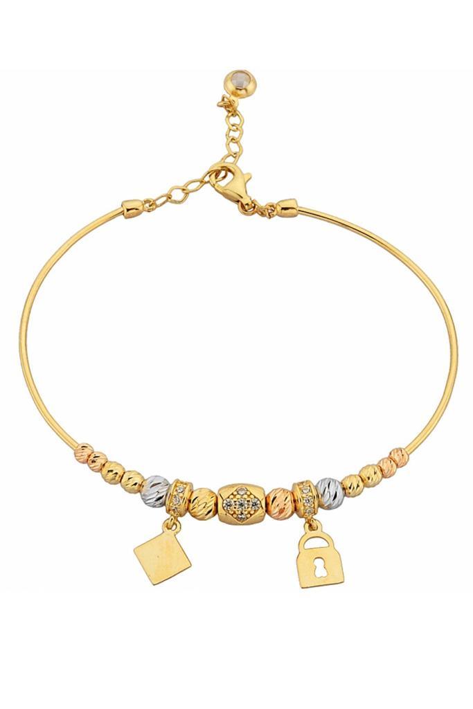 Golden Dorika Bulk Charm Bracelet