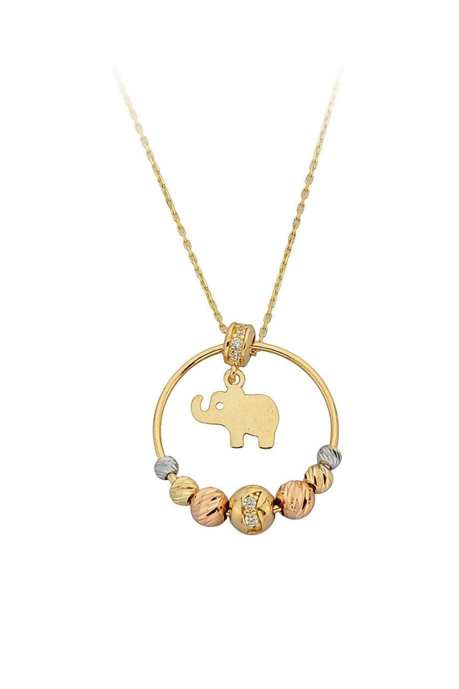 Golden Dorika Public Ring Elephant Necklace