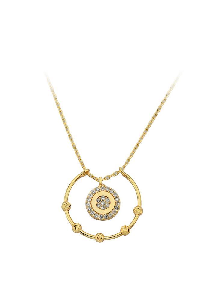 Gold Dorika Public Ring Necklace