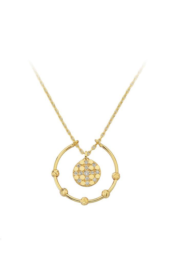 Gold Dorika Public Ring Necklace