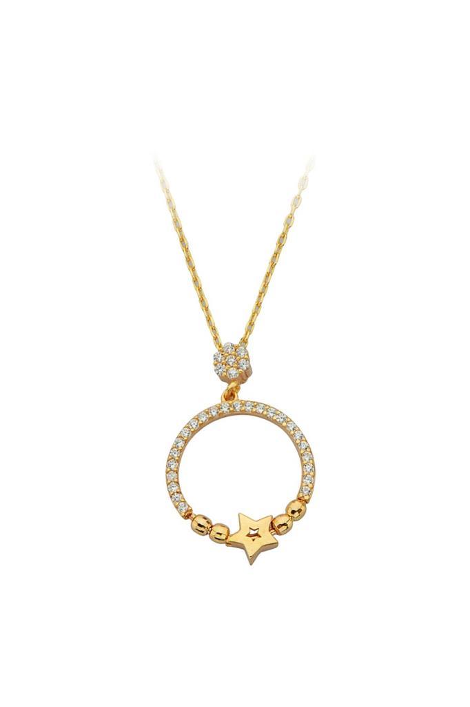 Golden Dorika Public Ring Star Necklace