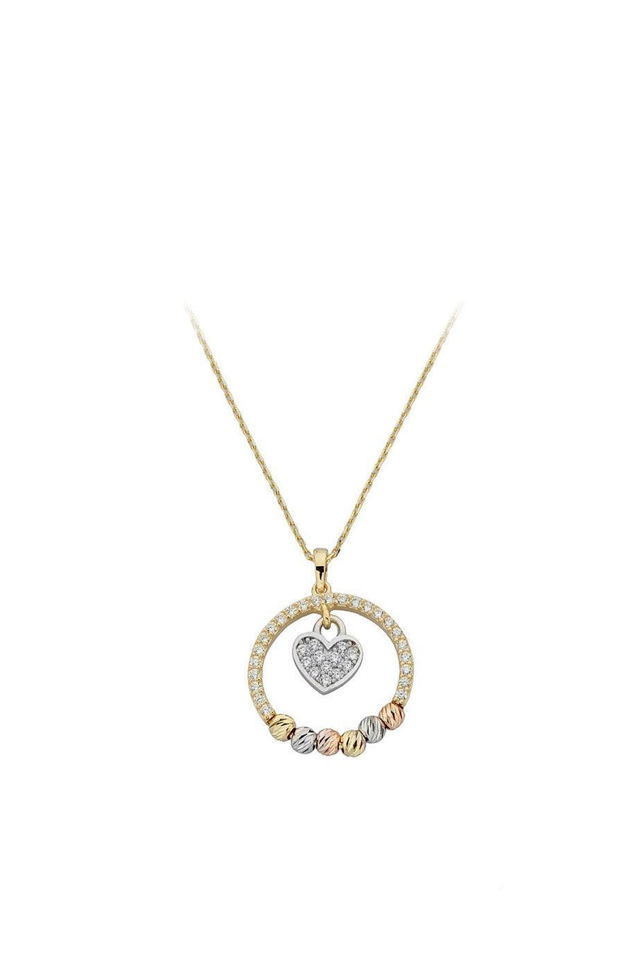 Gold Dorika Bulk Heart Necklace