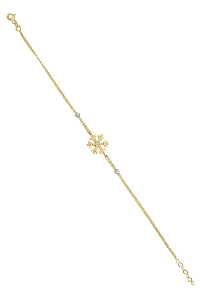 Gold Dorika Collective Snowflake Bracelet Goldium