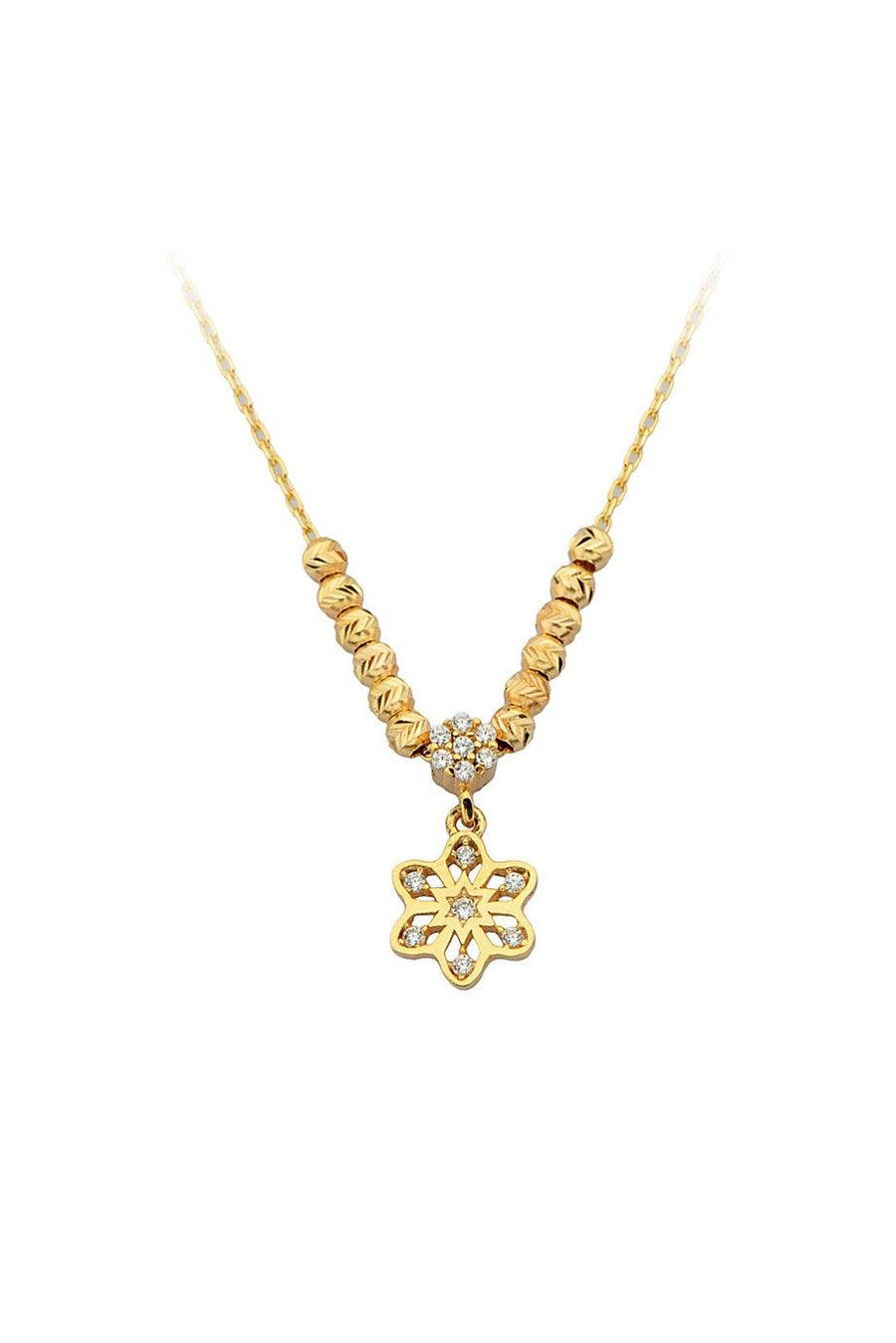 Golden Dorika Collective Snowflake Necklace