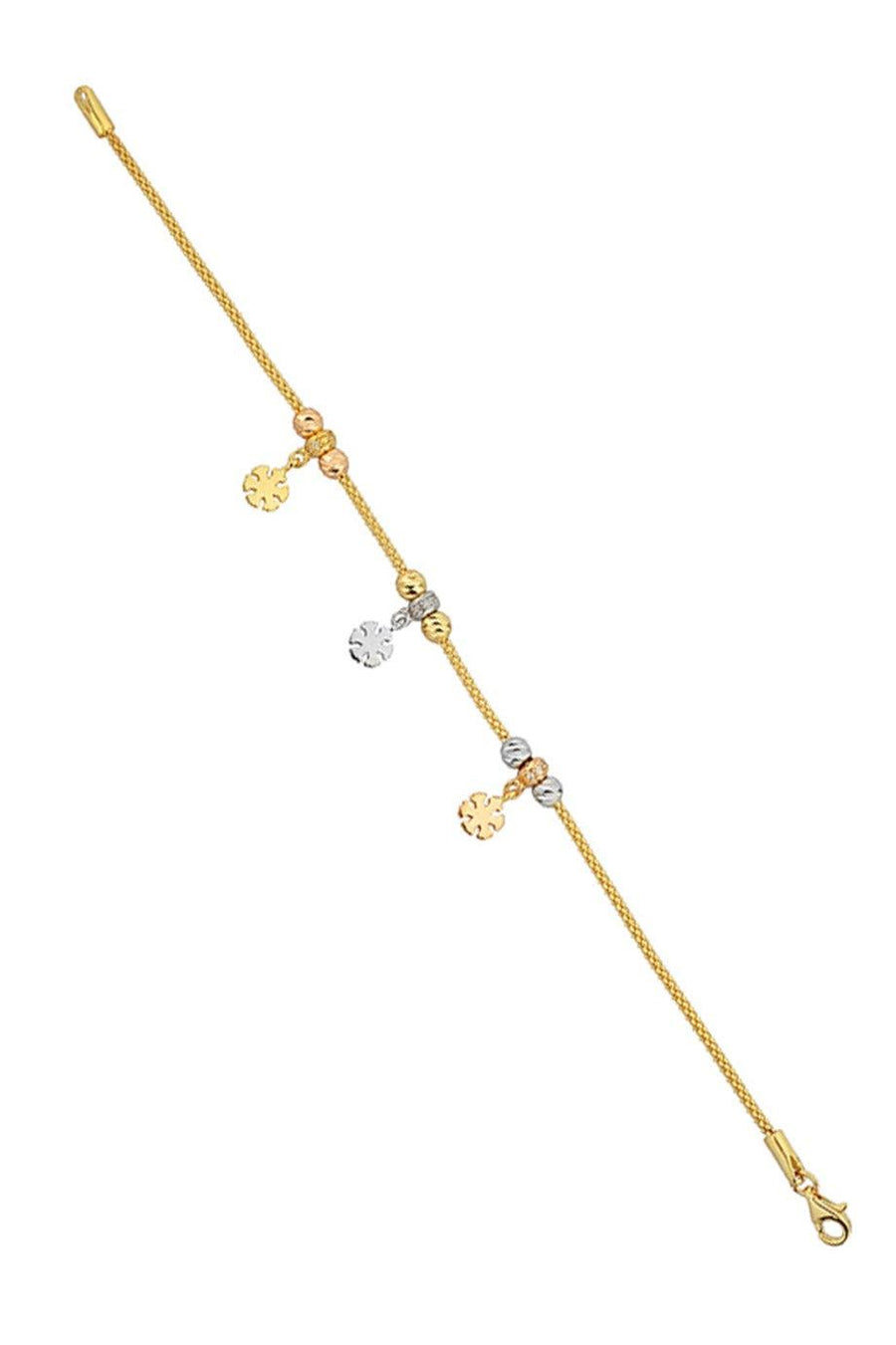 Golden Dorika Bulk Swinged Snowflake Bracelet