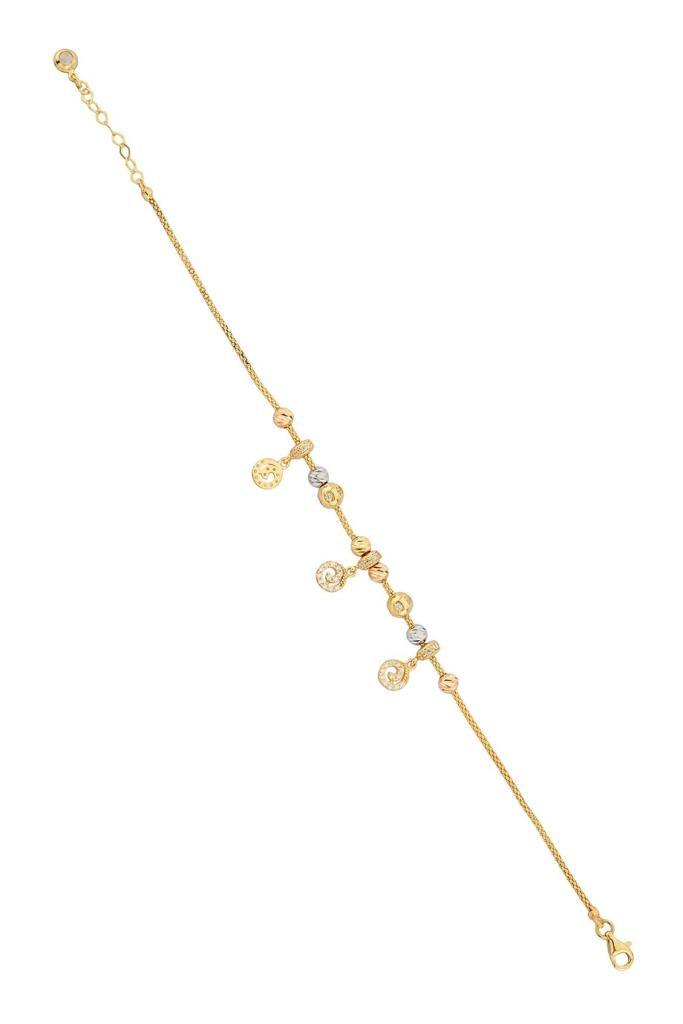 Golden Dorika Bulk Swinging Spiral Bracelet