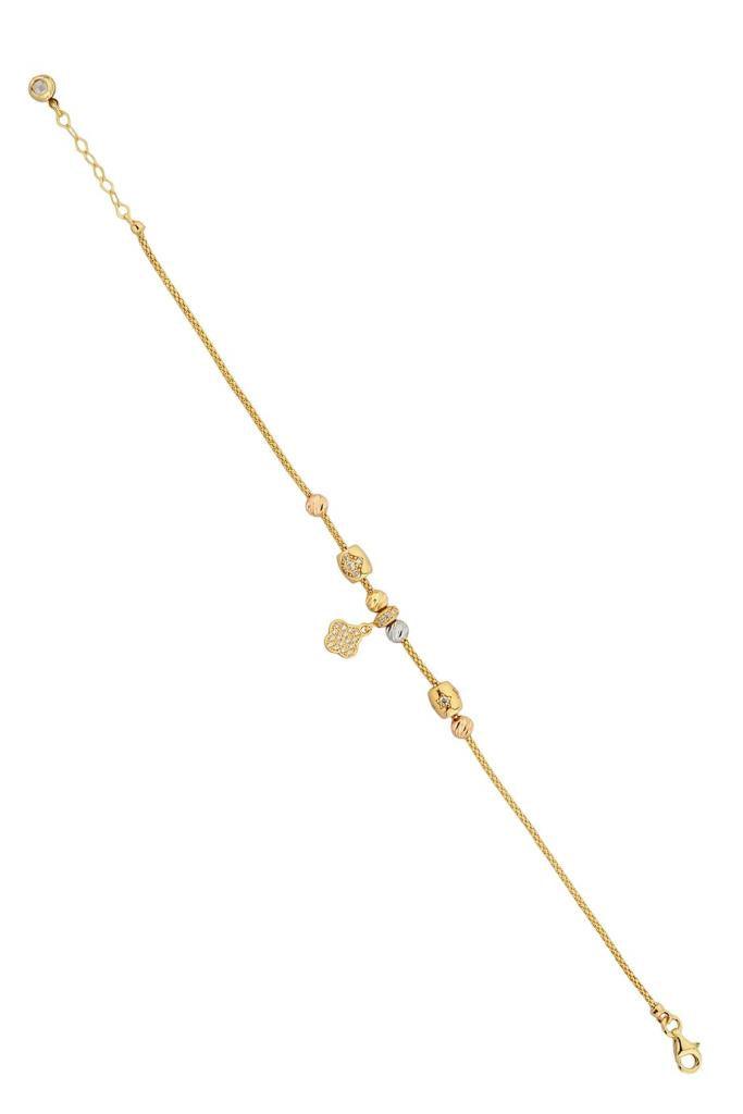 Golden Dorika Bulk Swinging Clover Bracelet