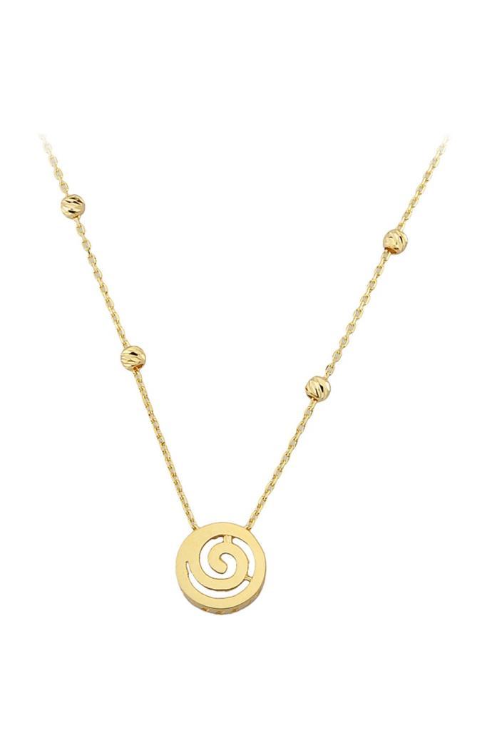 Gold Dorika Bulk Spiral Necklace