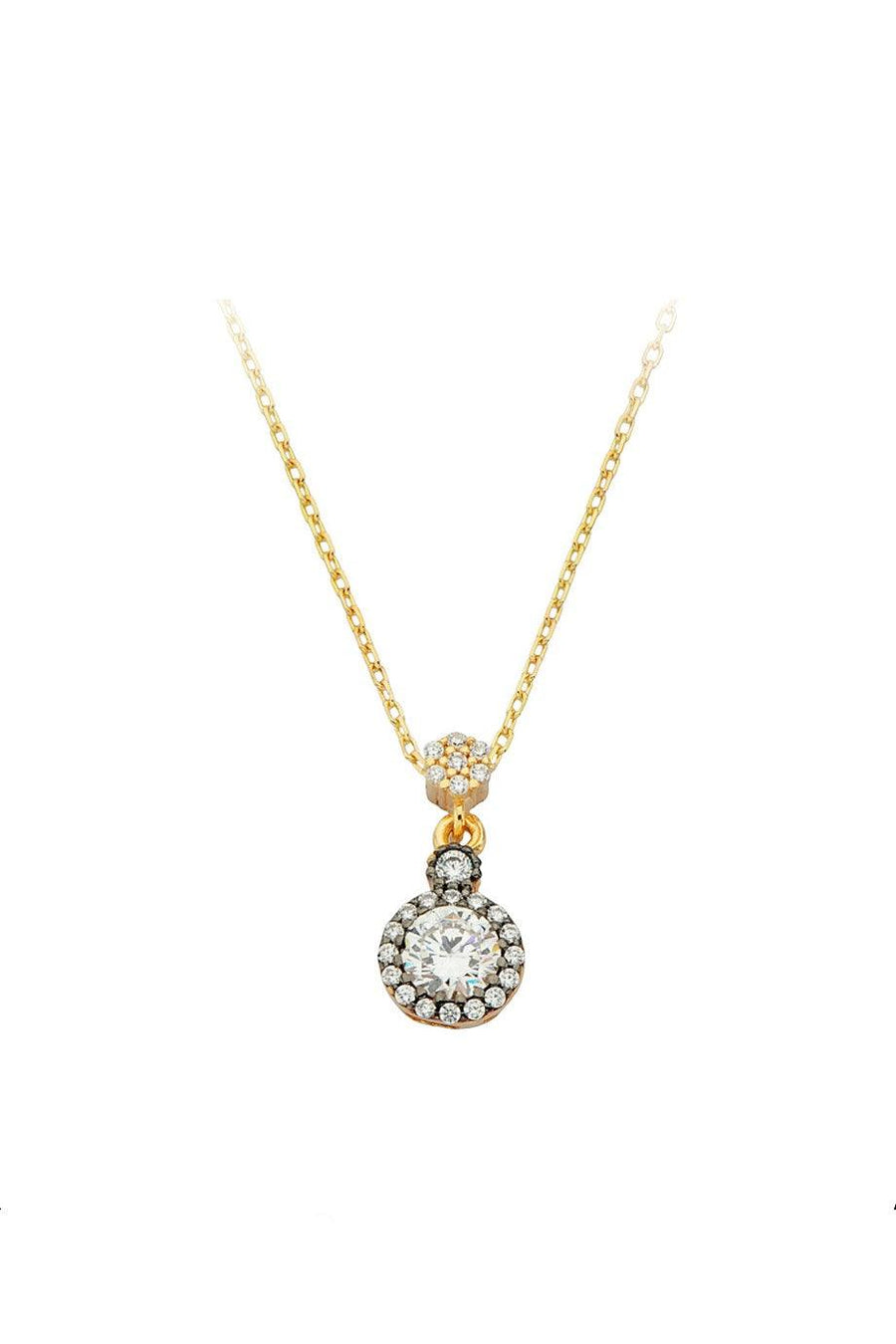 Gold Diamond Looking Necklace