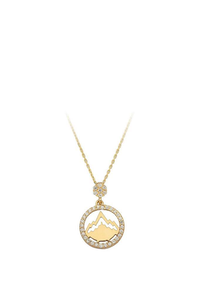 Gold Ring Mountain Necklace