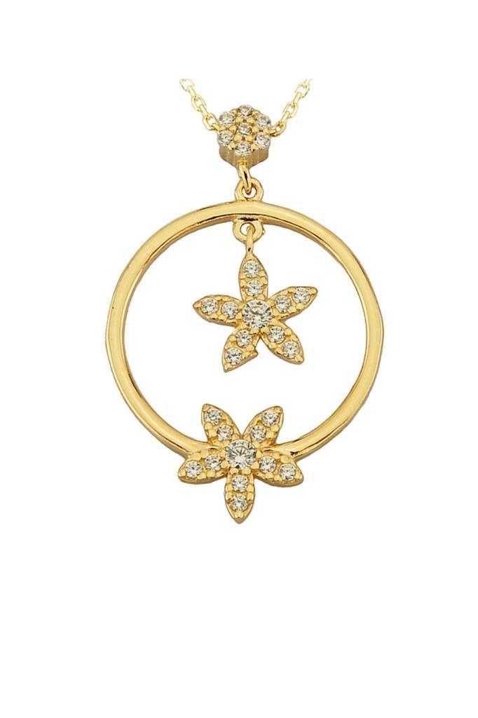 Flower Necklace In Gold Ring