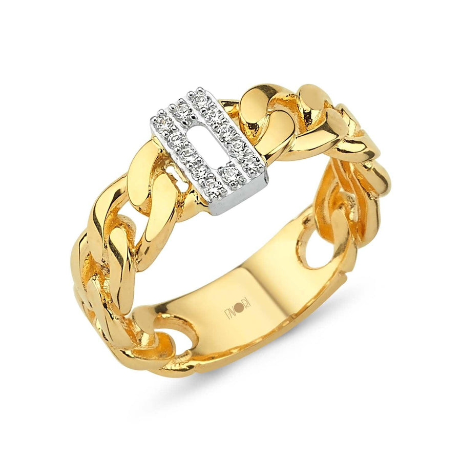Golden Letter Ring
