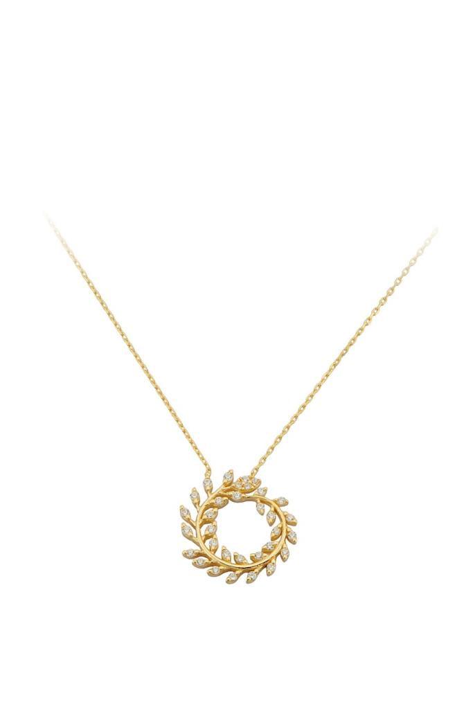 Golden Helen Crown Necklace