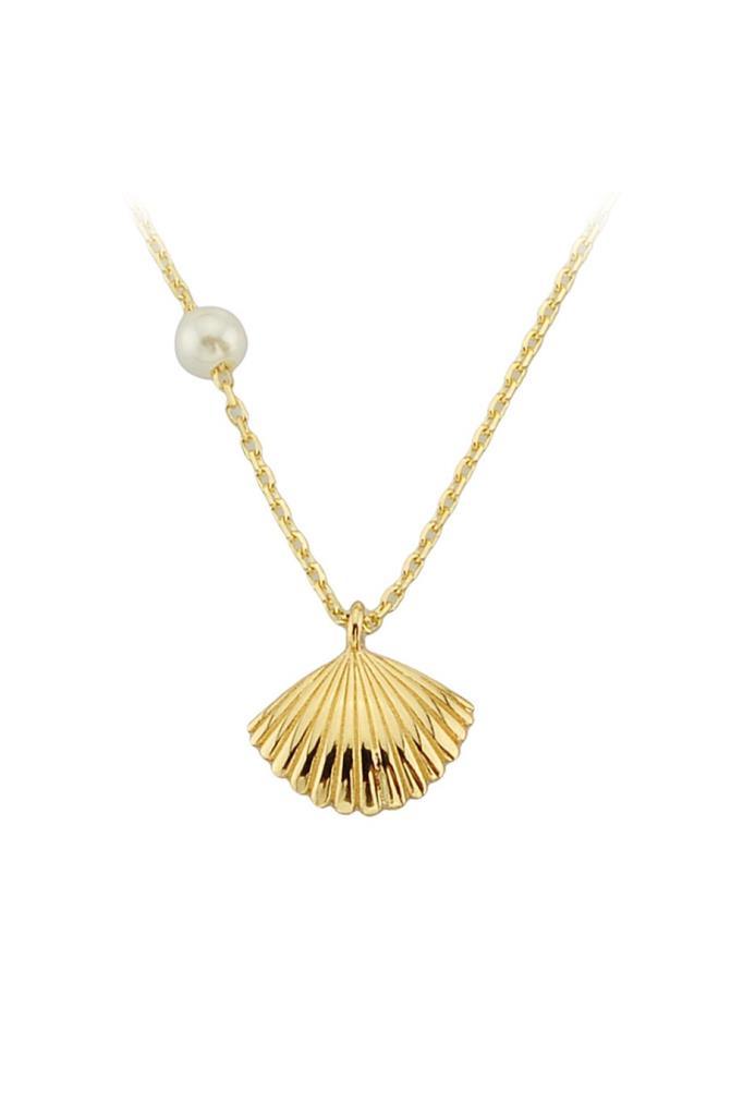 Gold Oyster Pearl Necklace