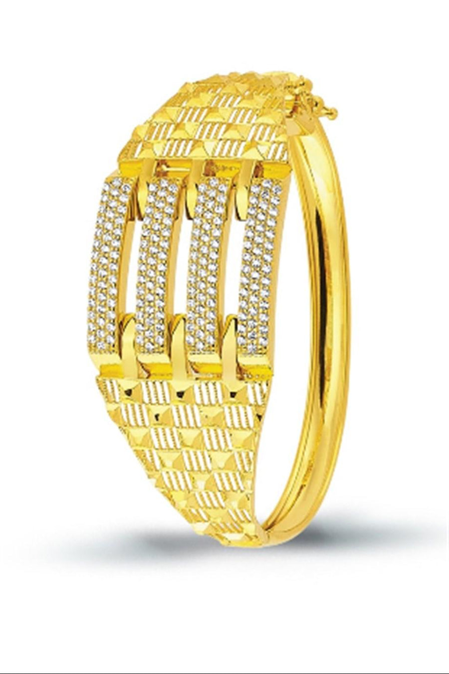 Golden Rib Clamp Bracelet