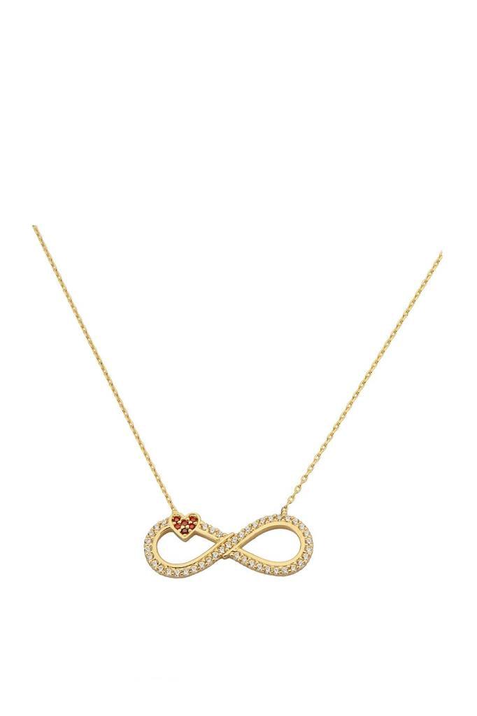 Golden Heart Detail Infinity Necklace