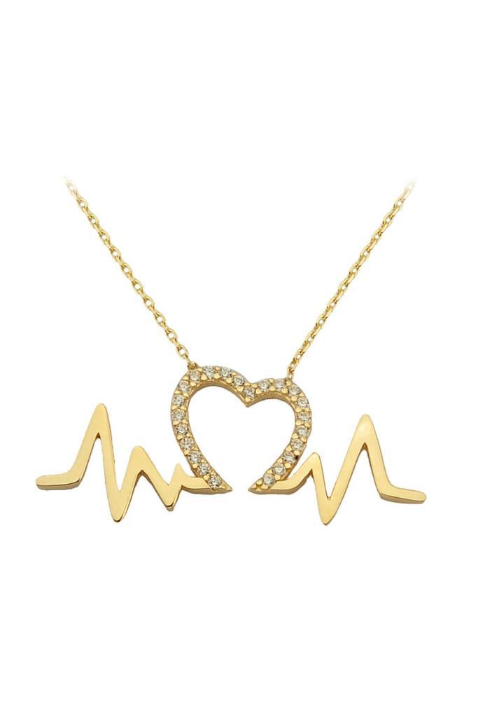 Golden Heart Rhythm Necklace