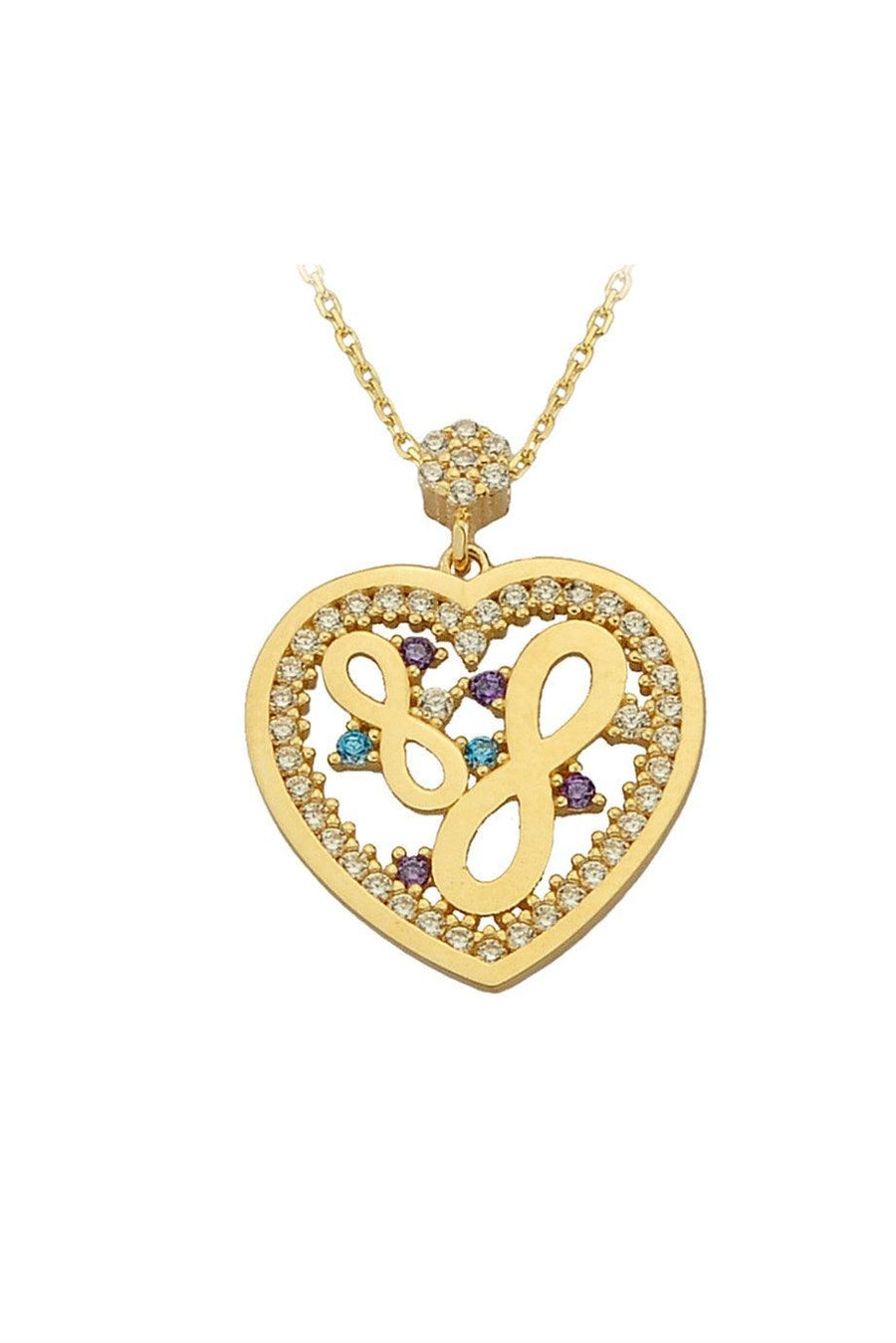 Gold Heart Infinity Necklace